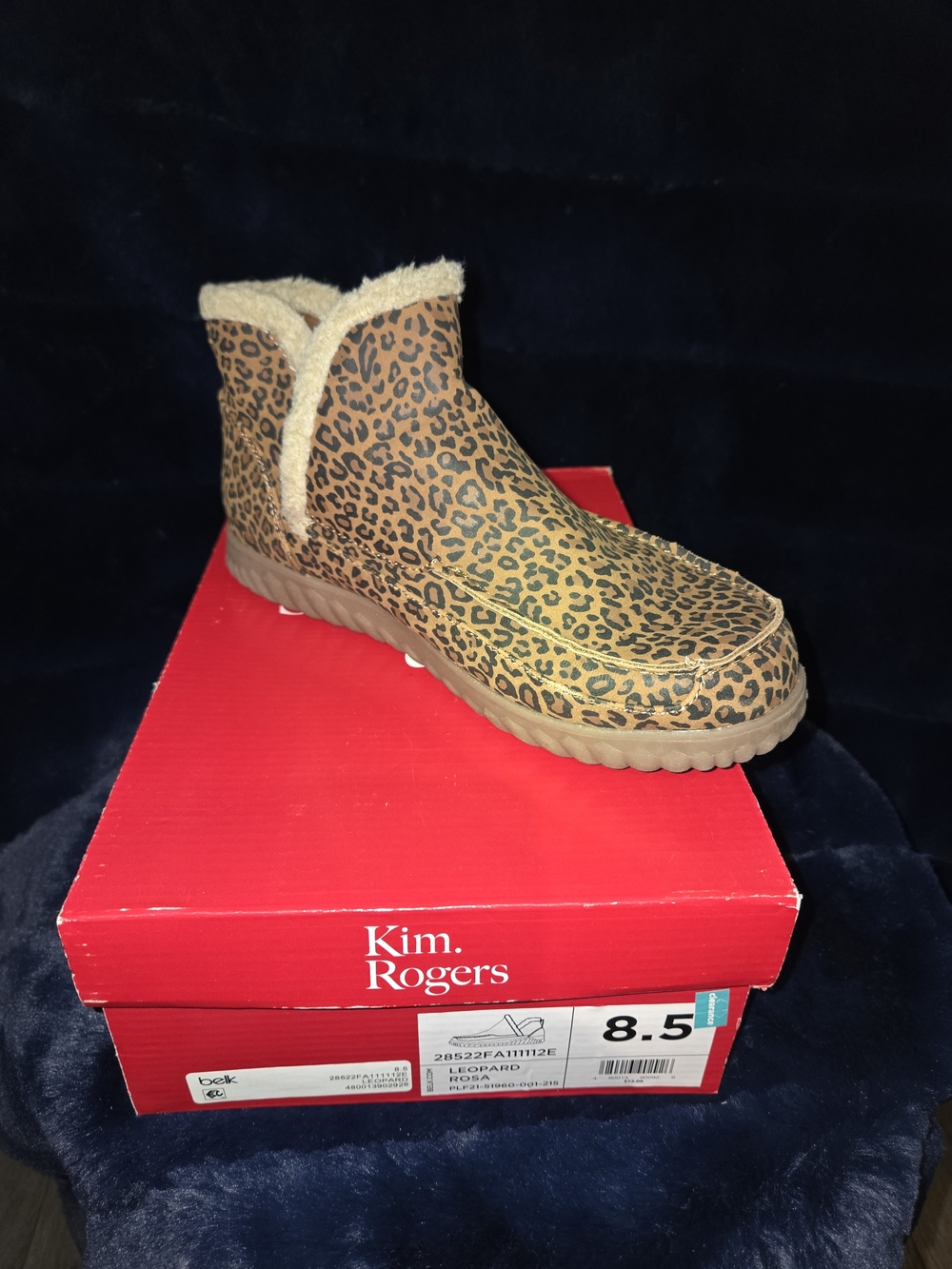 Kim Rogers Leopard Print Faux Fur Lined Ankle Boots - Brown